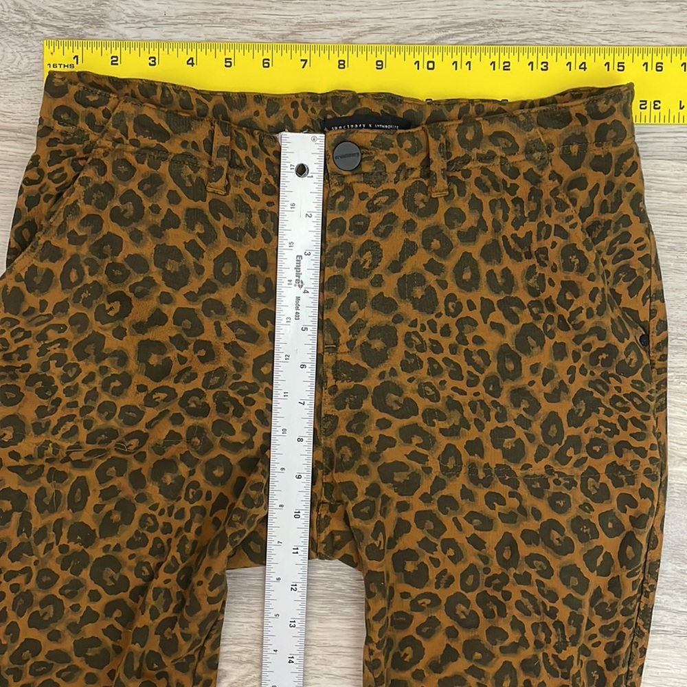Sanctuary x Anthropologie Brown & Black Animal Print Stretchy Knit Pants Size XS - Picture 12 of 16